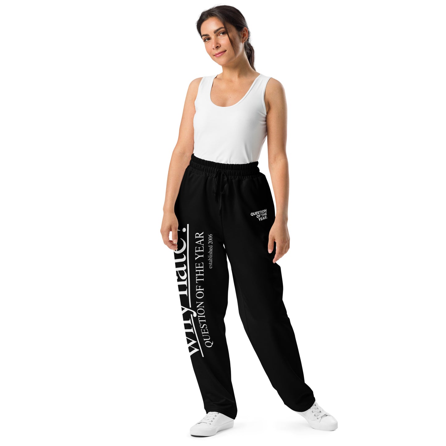 why hate? (Classic) Black Wide-leg joggers