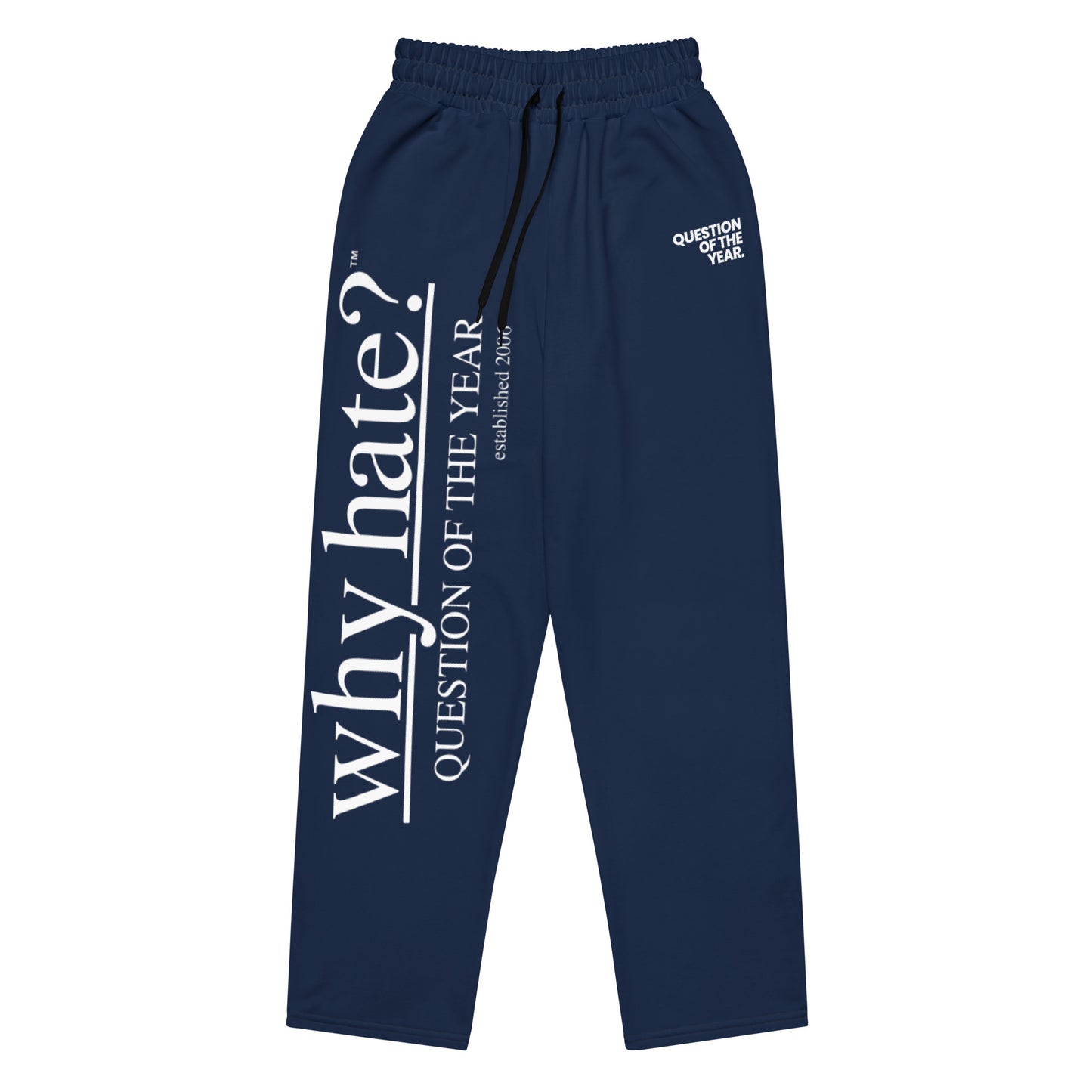 why hate? (Classic) Navy Wide-leg joggers