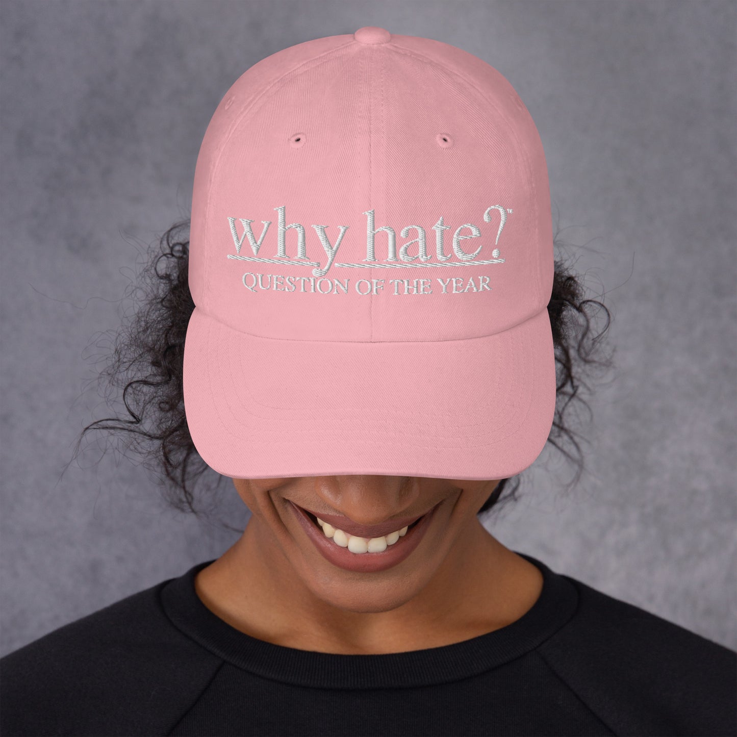 why hate? (Classic) Green Dad hat